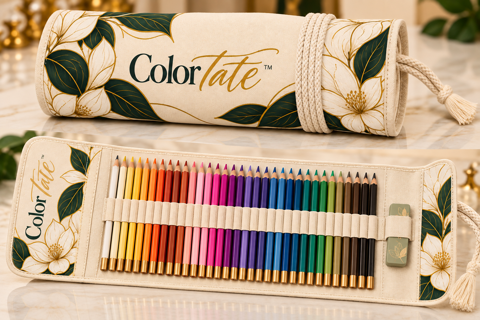 ColorTate magnolia colored pencil roll